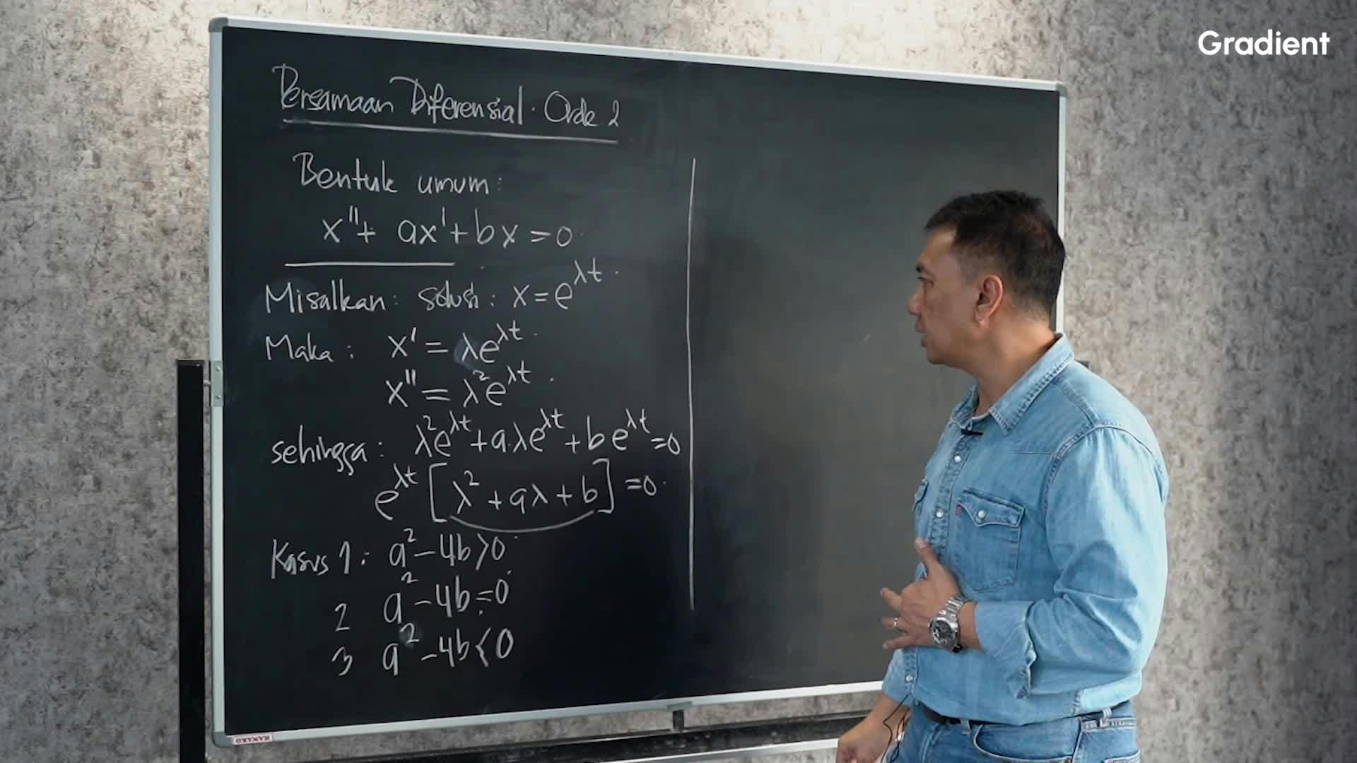 Solusi Umum PD-2 untuk Kasus a^2-4b>0