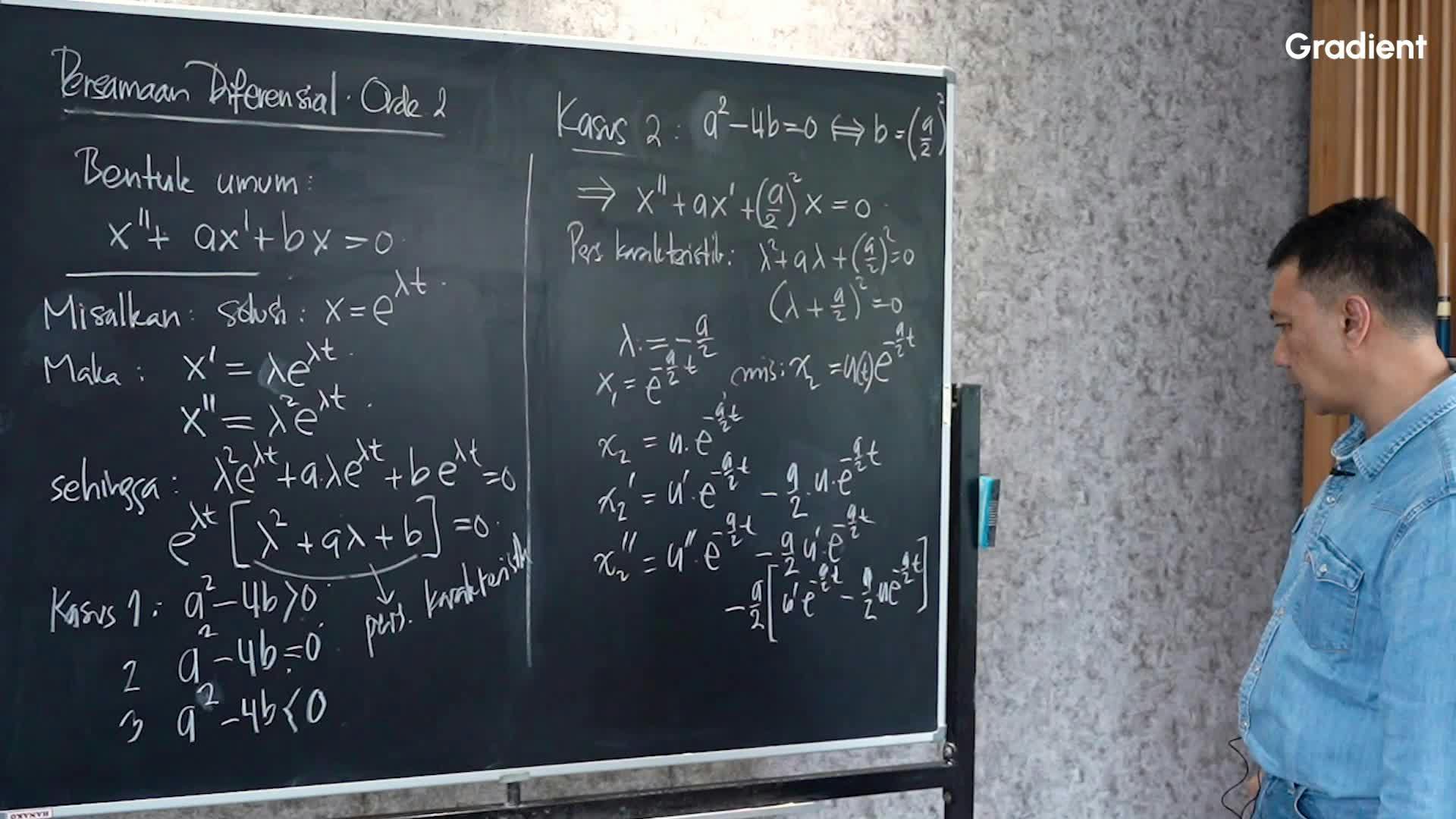 Solusi Umum PD-2 untuk Kasus a^2-4b=0