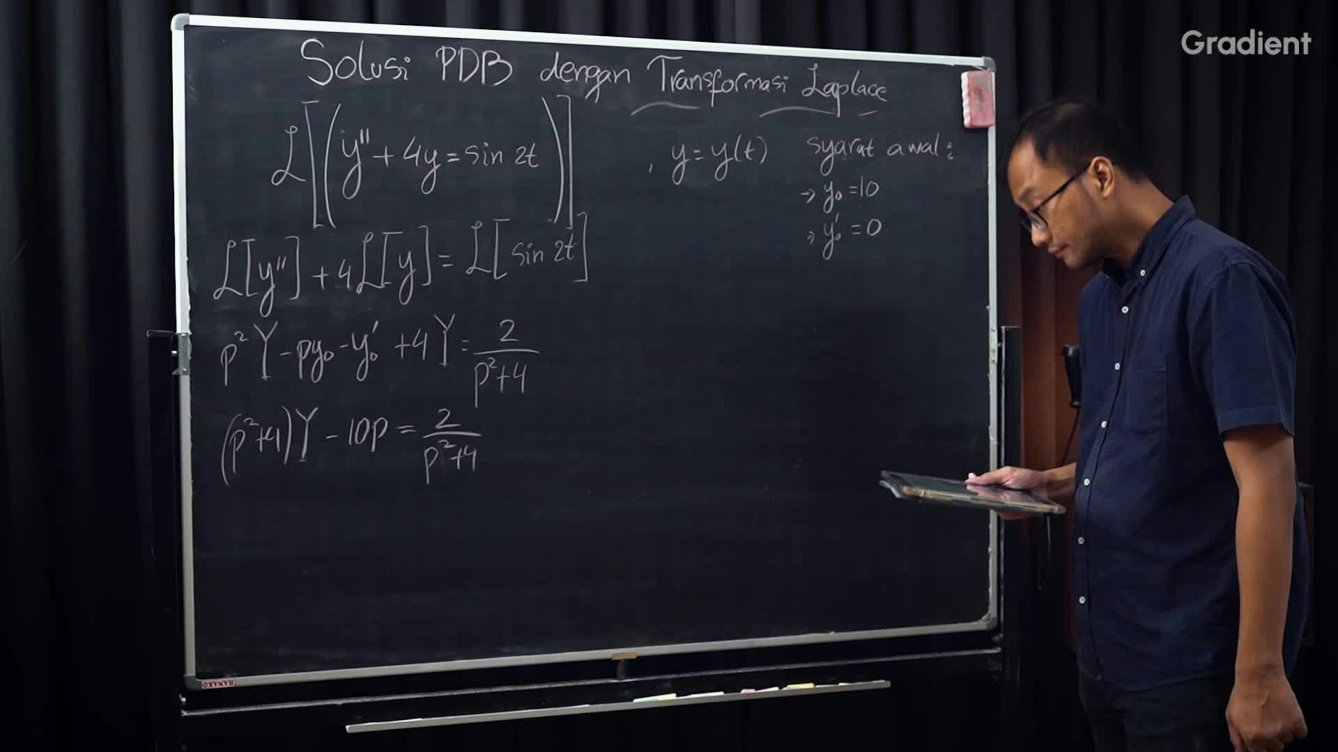 Contoh Solusi PDB dengan Transformasi Laplace