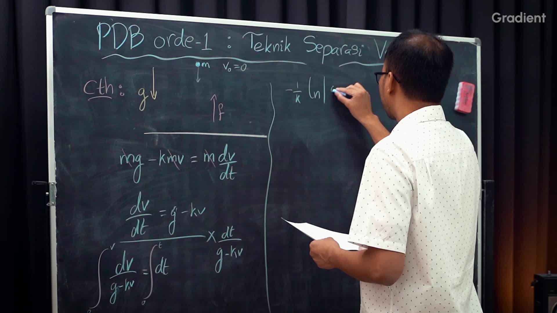 Teknik Separasi Variabel: Contoh 2 - Mekanika