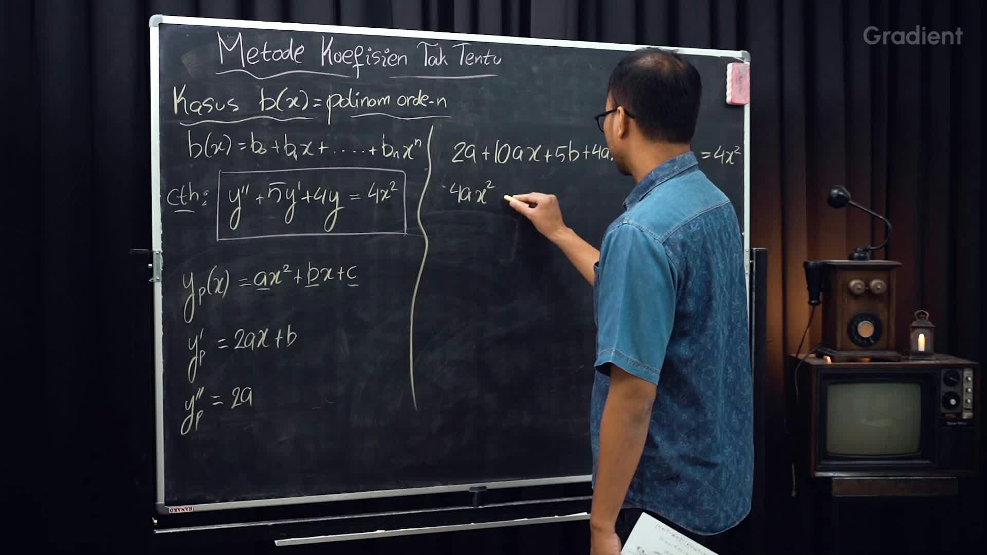 Metode Koefisien Tak Tentu: Kasus b(x) = polinom orde-n