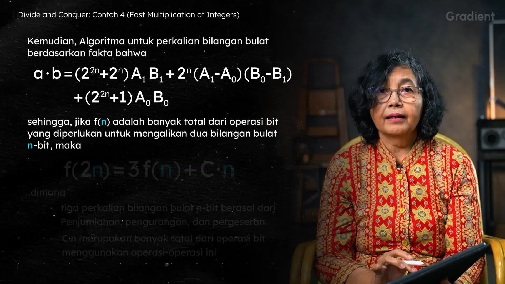 Contoh 4 Fast Multiplication of Integers dan Matrix Multiplication