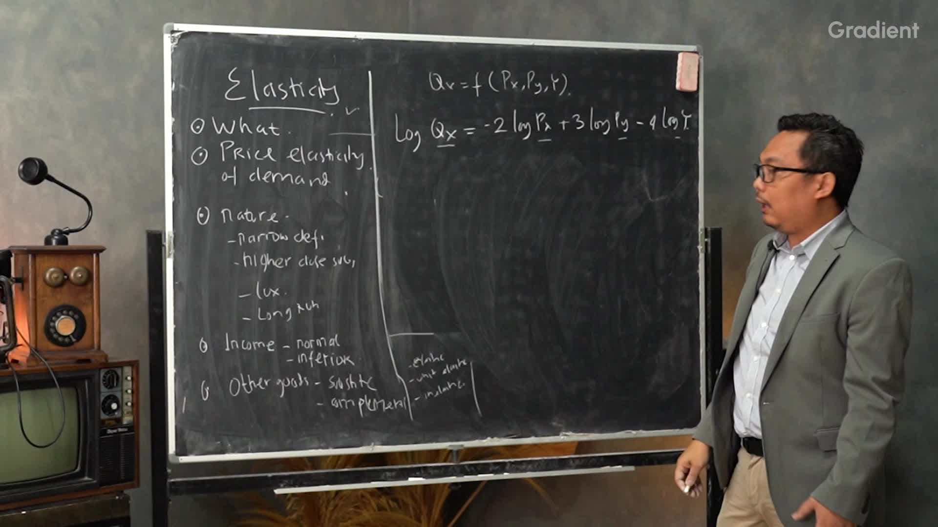 Hubungan Elastisitas dengan Barang - the math (logaritmic)