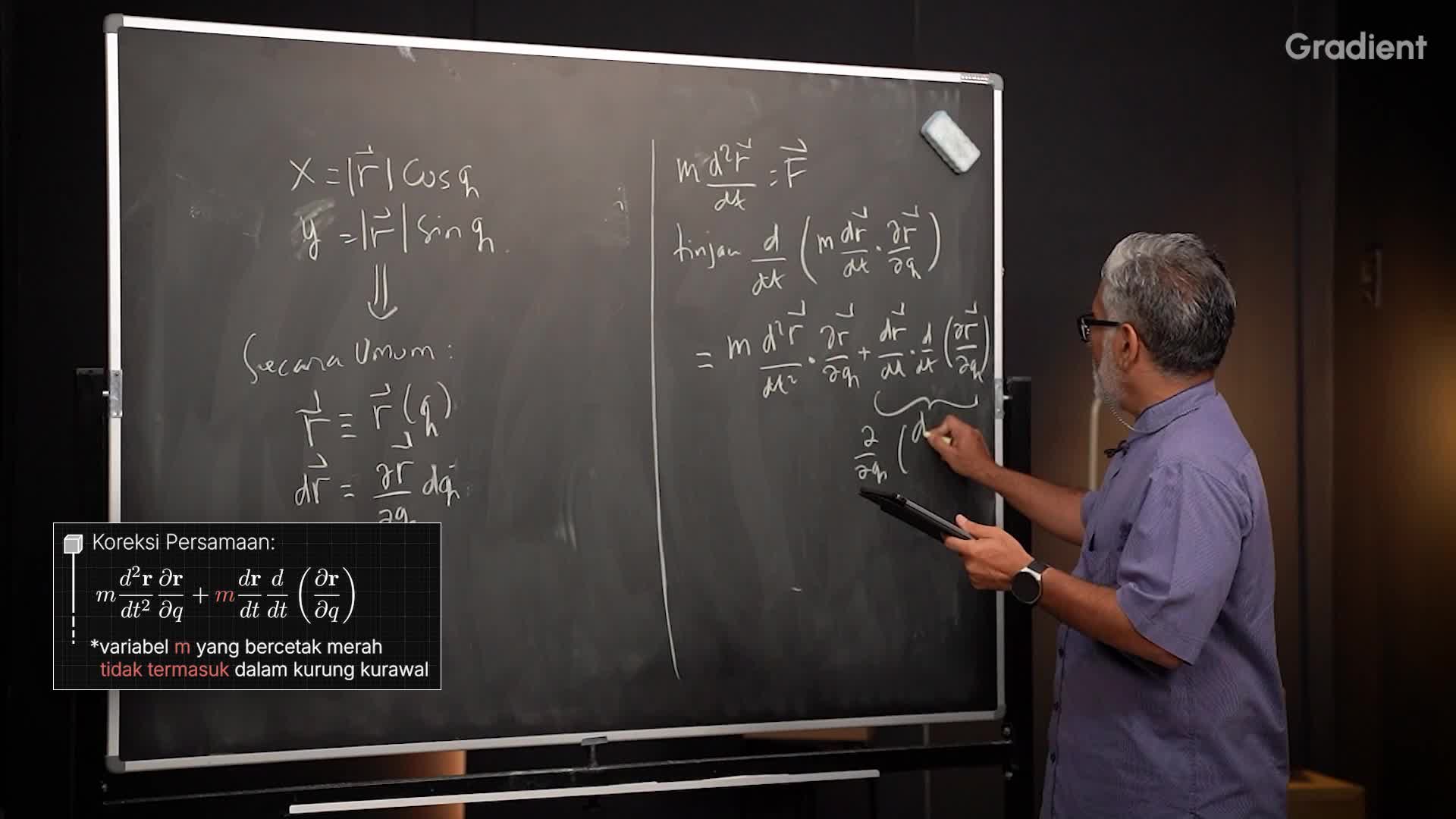 Penurunan Persamaan Lagrange dari Hukum Newton 2