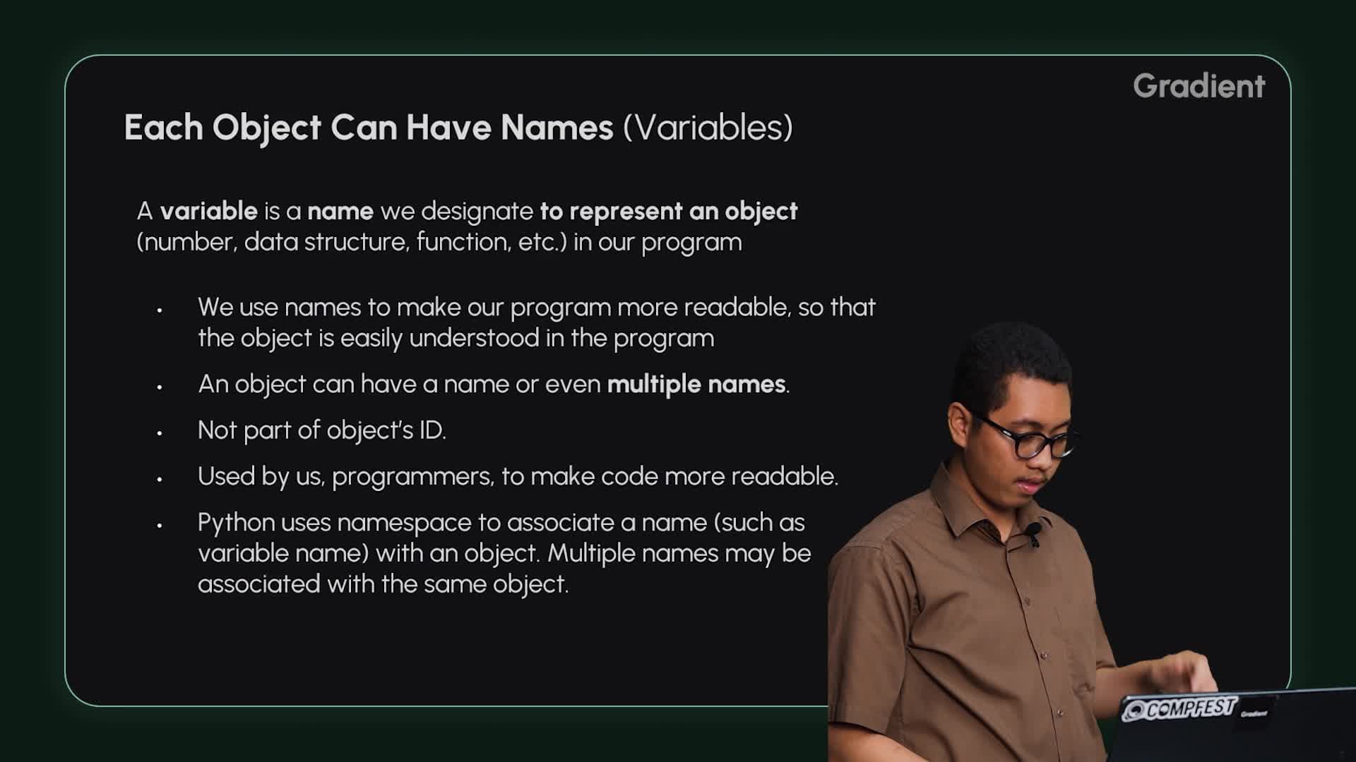 Materi Dasar-Dasar Pemrograman: Object, Variable, dan Namespace