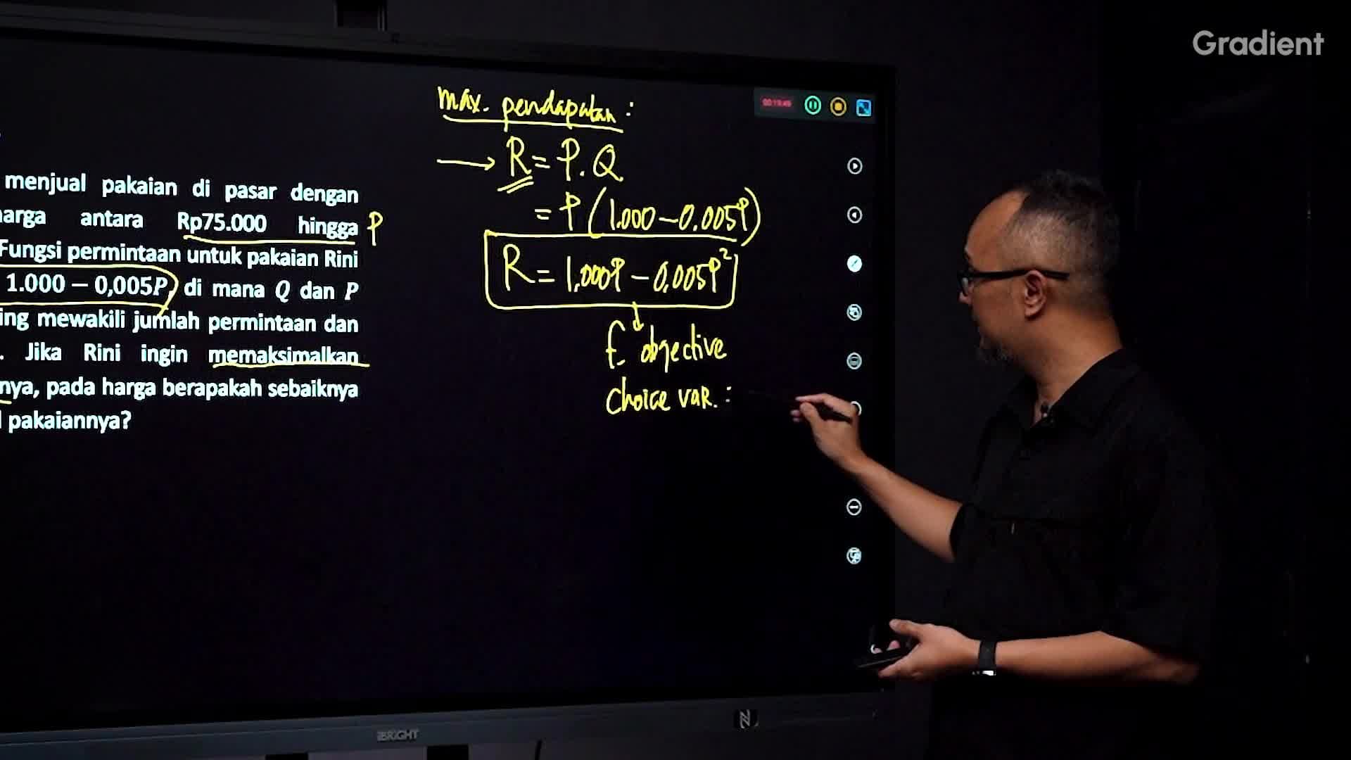 Latihan 2 untuk First-Order Condition