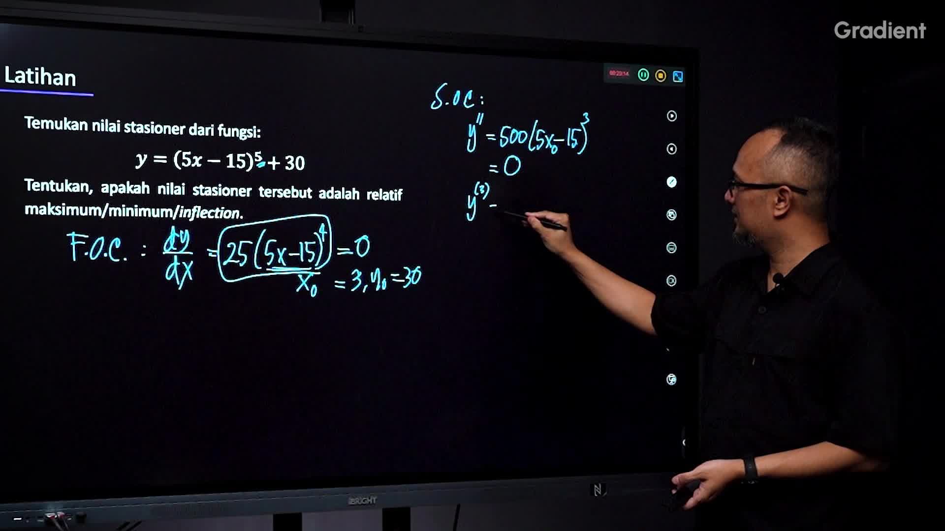 Latihan Nilai Minimum dan Maksimum Relatif Menggunakan Teorema