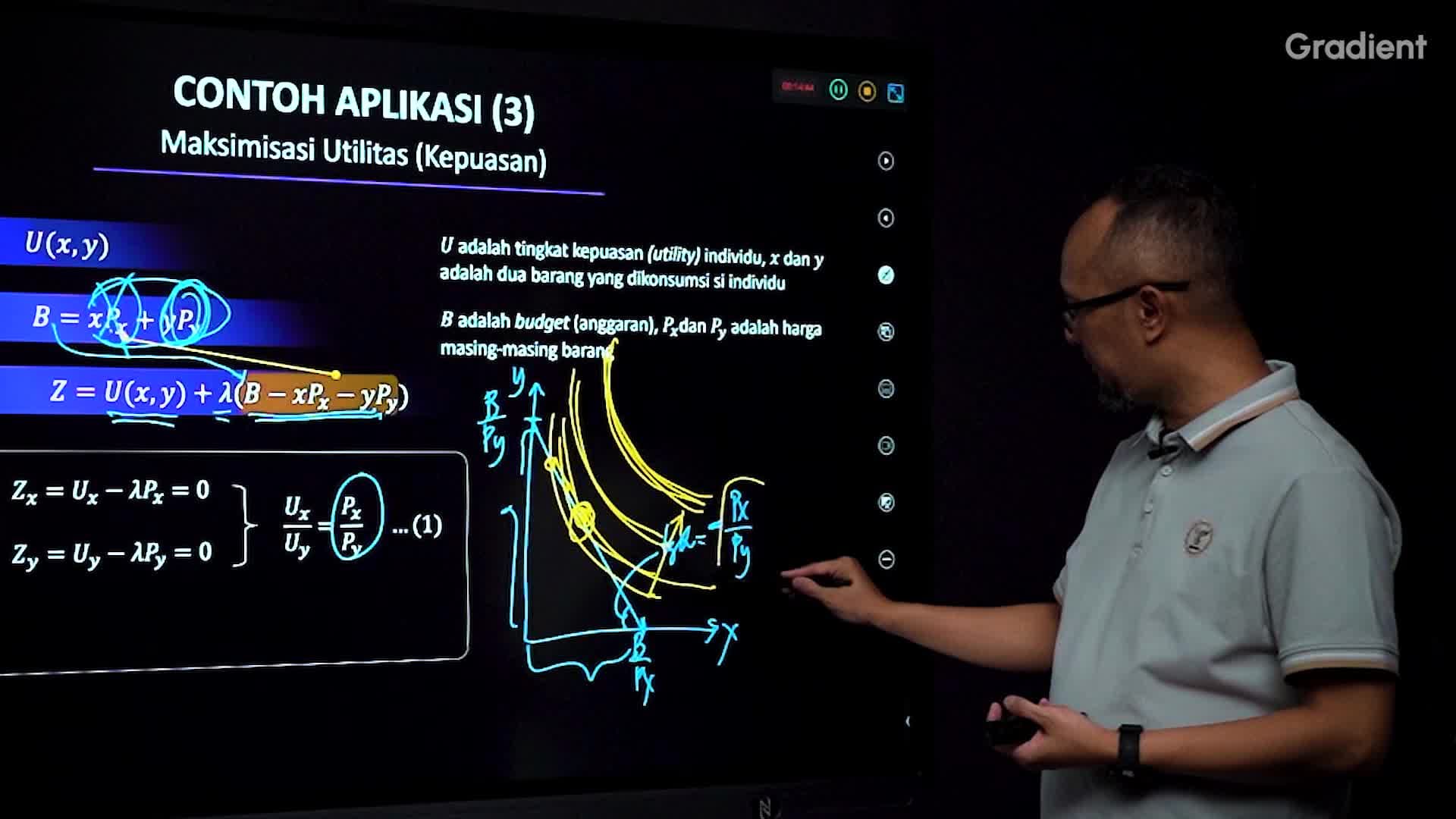 Contoh Aplikasi Ekonomi: Maksimisasi Utilitas